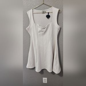 Asos sweetheart sleeveless white dress size 14